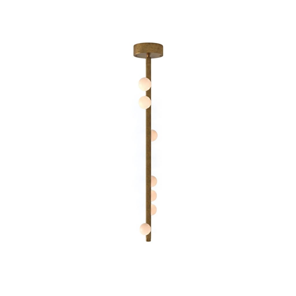 Miraview Brass Glass Drop Chandelier