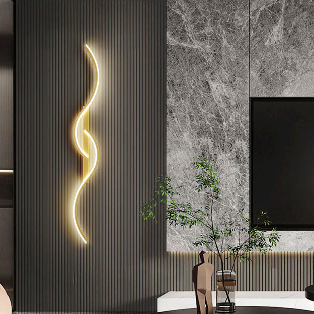 Arisha Modern Linear Wave Bedroom Wall Lamp Living Room - Neutral Decor