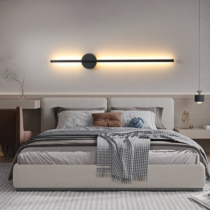 Fral Black Sleek Cordless Rechargeable Wall Lamp