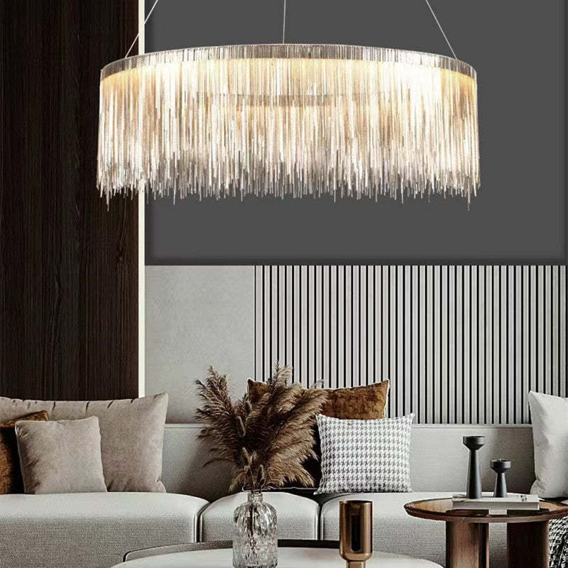 Arisha Tassel Chain Art Deco Pendant Light Living Room Hall - Neutral Decor