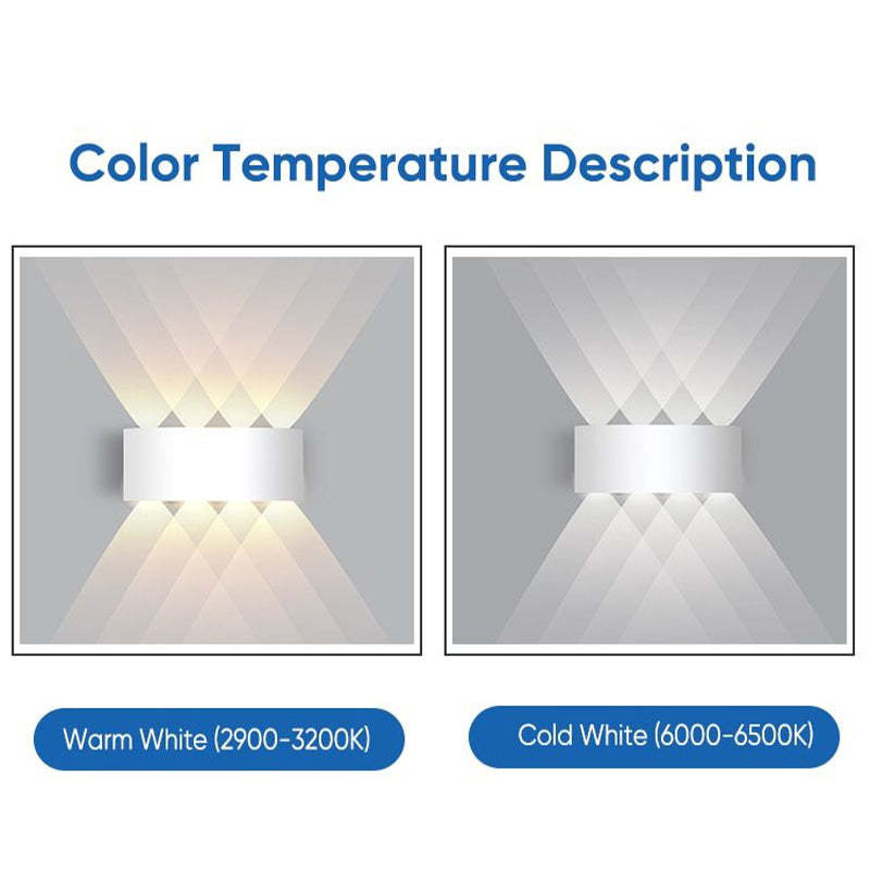 Ray Modern Rectangular Outdoor Wall Lamp Water-Wave - Neutral Decor