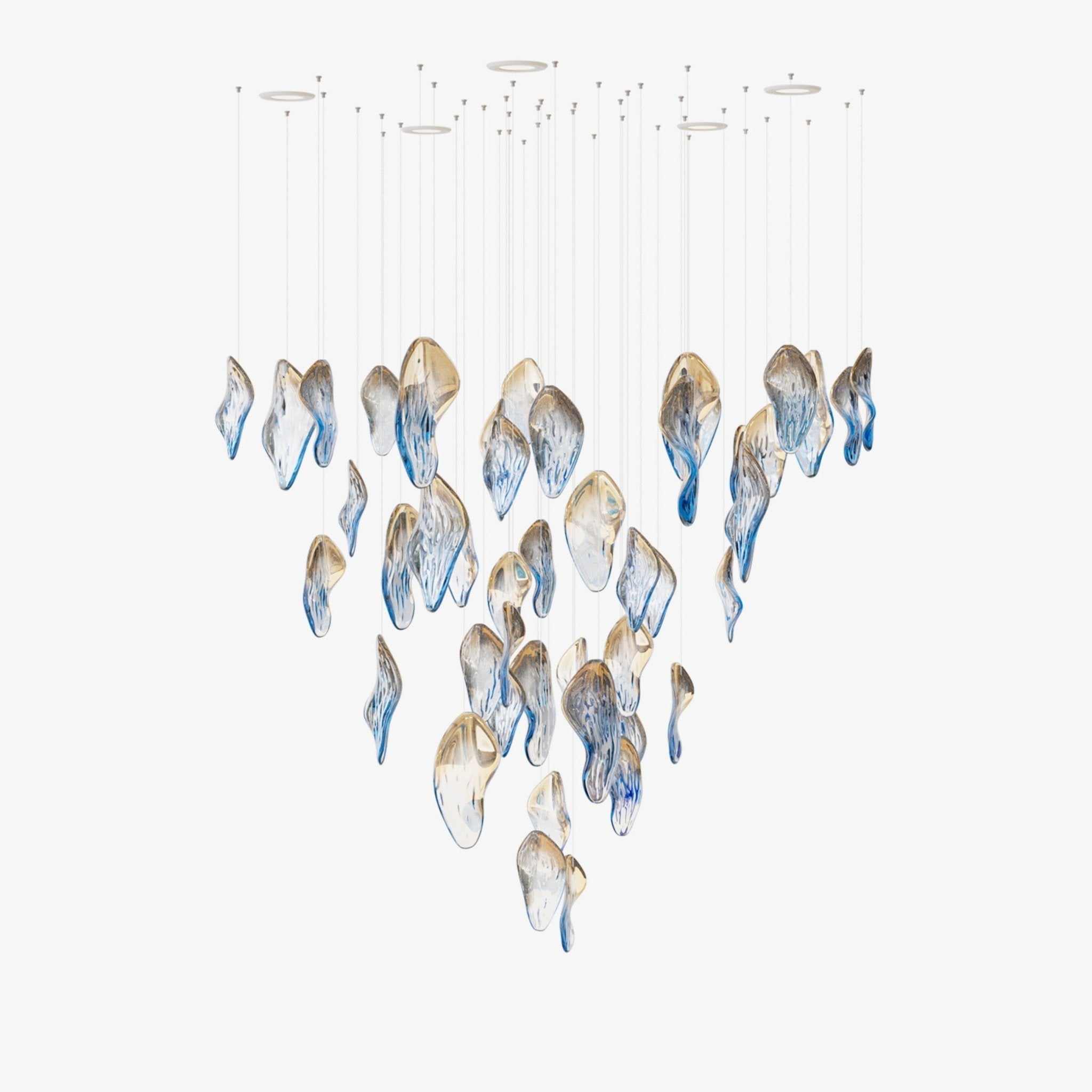 Asteria Wave Blown Glass Customize Chandelier