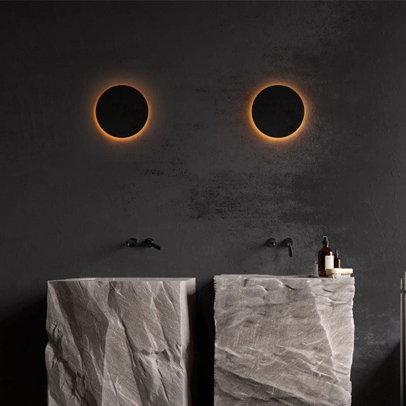 Klyne Minimalist Round/Square Outdoor Wall Lamp LED, Black/White - Neutral Decor