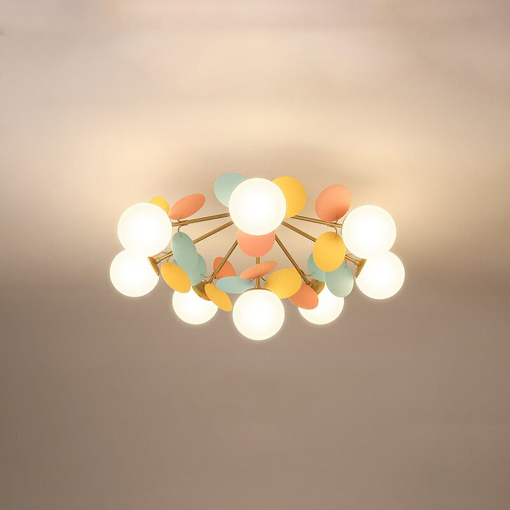 Aria Multicolored Flower Branch Chandelier Living Room - Neutral Decor