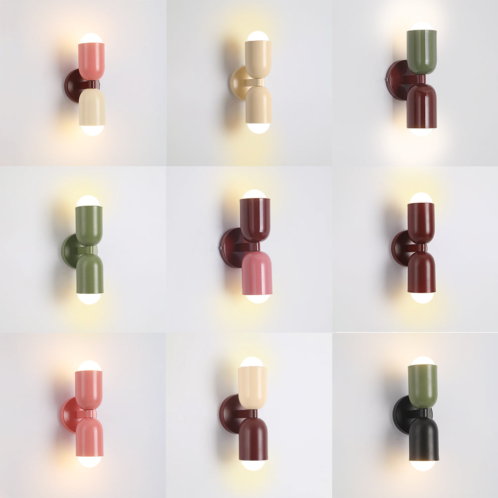 Valentina Modern Art Decoration Double-Headed Colorful Wall Lamp - Neutral Decor
