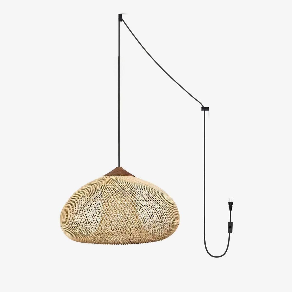 Canirora Pendant Lamp Rattan Swag Woven