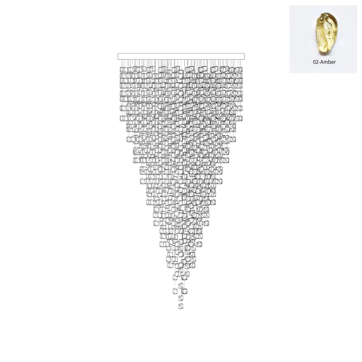 Belora Postmodern Luxury Stone Crystal Chandelier