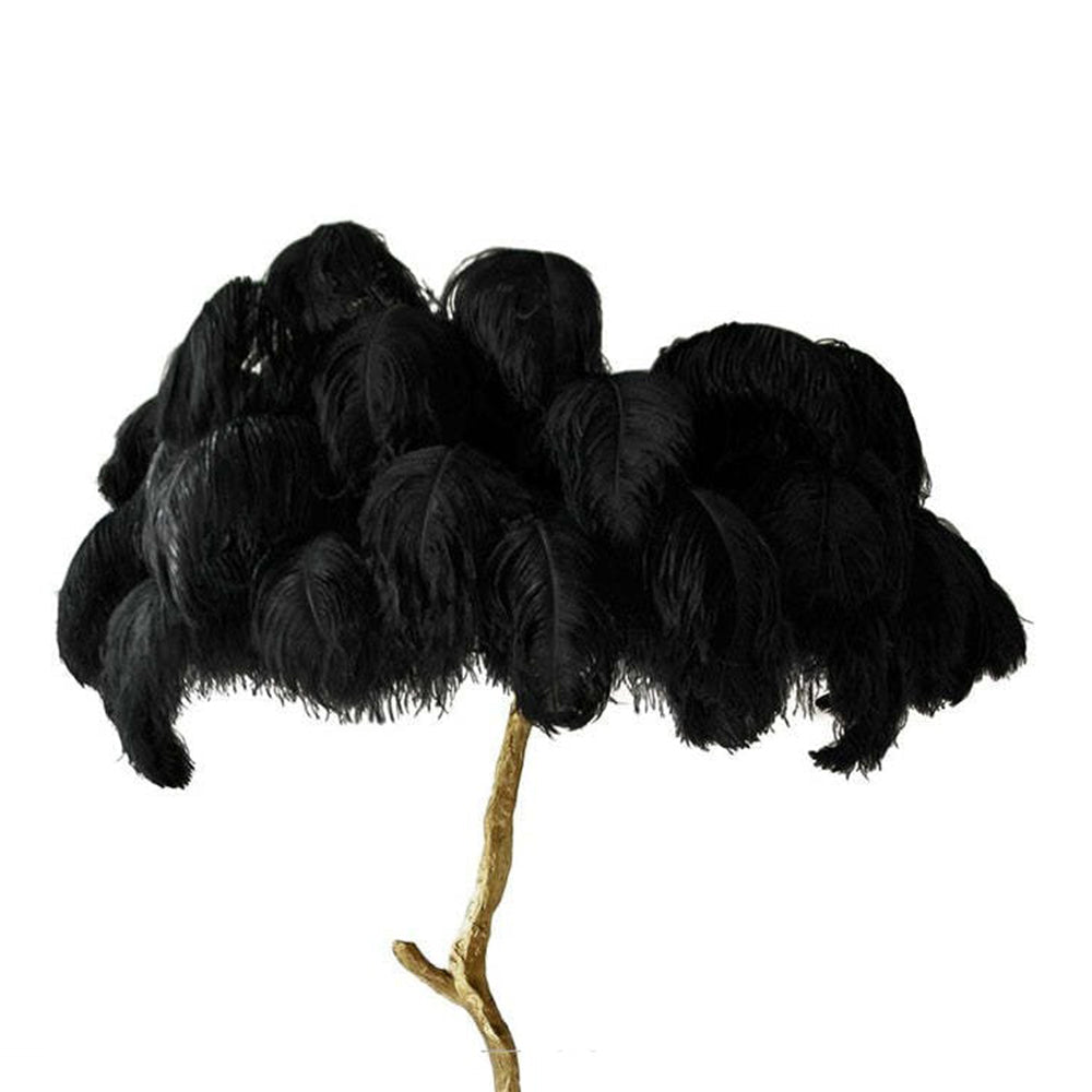 O'Moore Nordic Luxury Unique Ostrich Feather Floor Lamp/Table Lamp - Neutral Decor