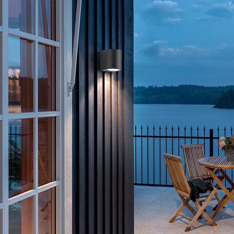 Tavon Minimalist Metal Square Outdoor Wall Lamp, Black - Neutral Decor