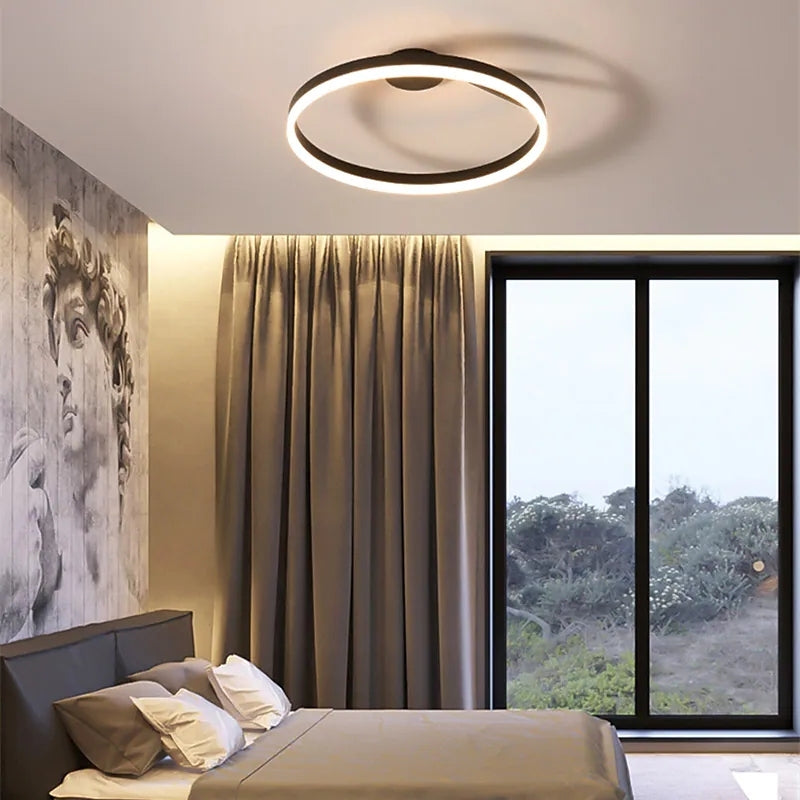 Arisha Modern Circle Flush Mount Ceiling Light Bedroom - Neutral Decor