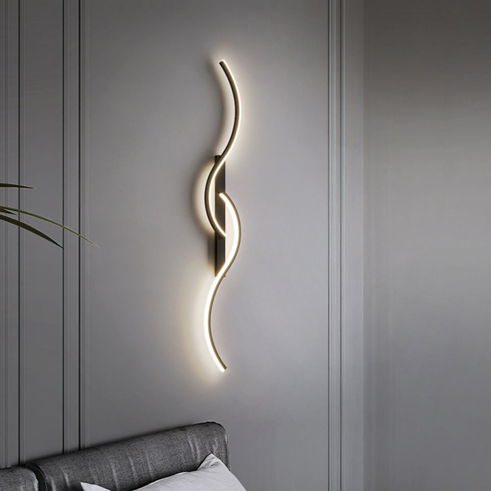 Arisha Modern Linear Wave Bedroom Wall Lamp Living Room - Neutral Decor