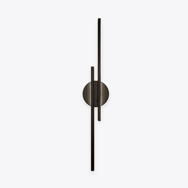 Elgo Modern Nordic Disc/Linear Metal LED Wall Lamp, Black/White - Neutral Decor
