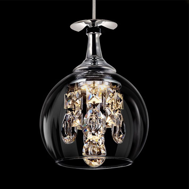 Kristy Modern Wine Glass/Crystal Pendant Light - Neutral Decor