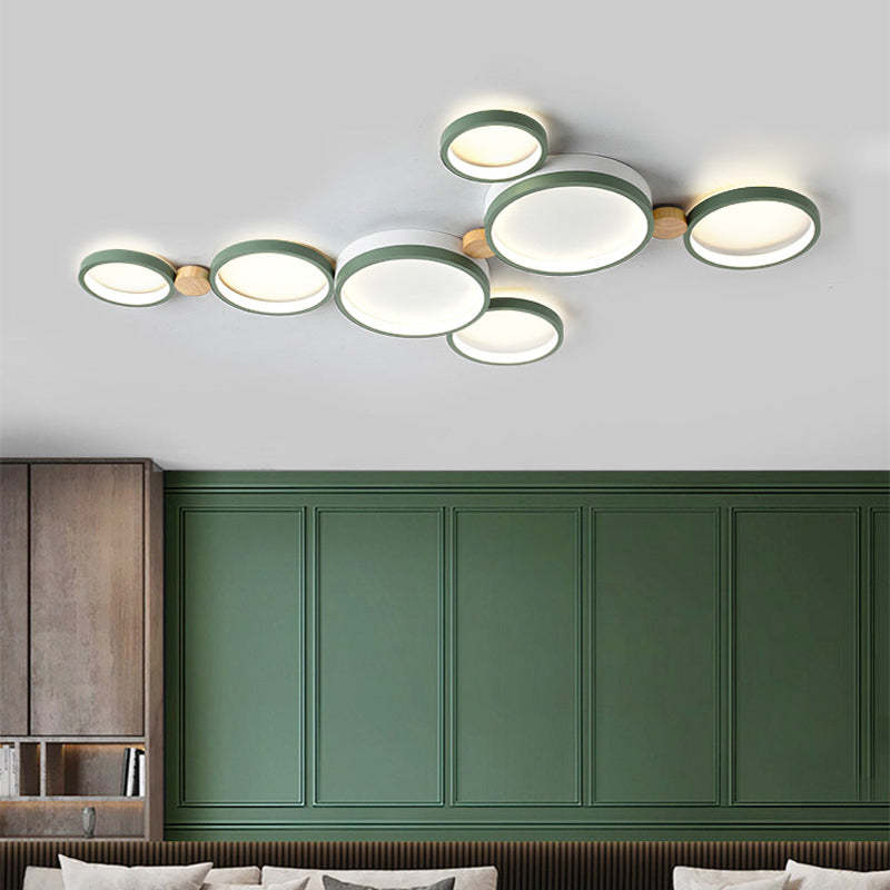 Arisha Round Flush Mount Ceiling Light Bedroom - Neutral Decor