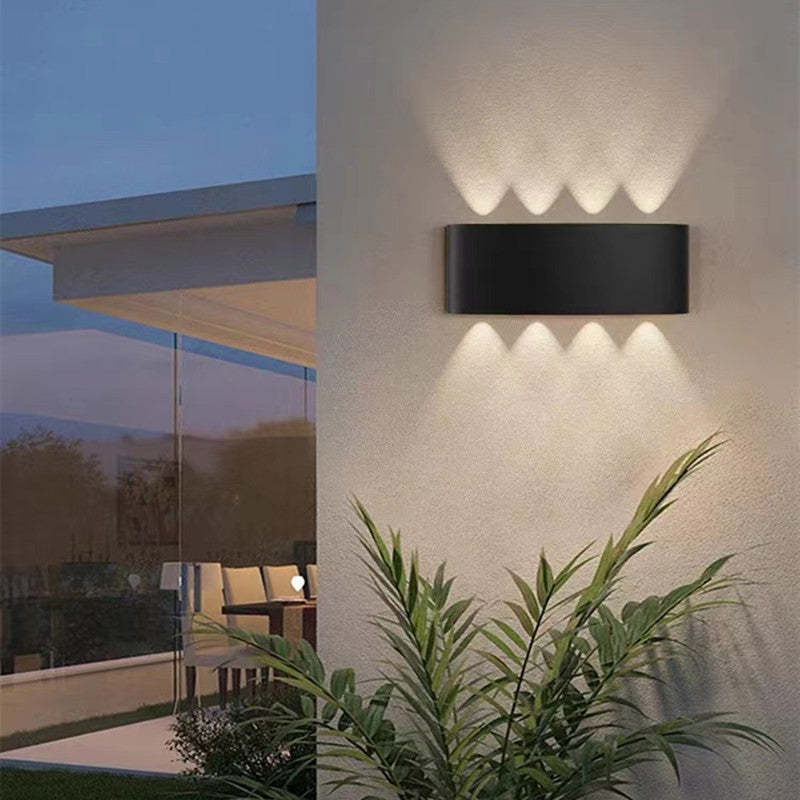 Ray Modern Rectangular Outdoor Wall Lamp Water-Wave - Neutral Decor