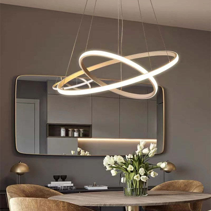 Arisha Modern Ring /Silicon Pendant Light, 2/3/4 Rings - Neutral Decor