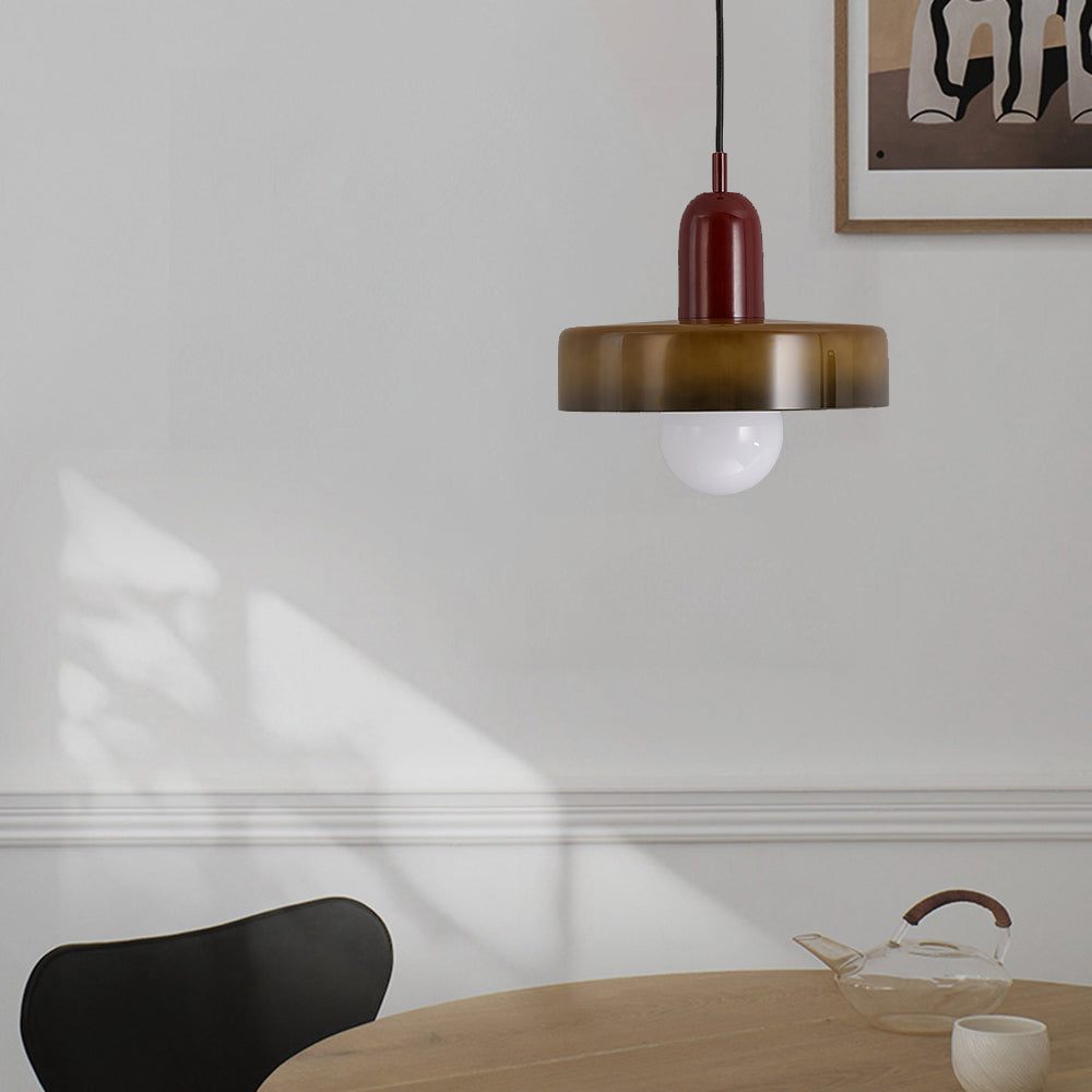 Valentina Vintage LED Glass Pendant Light, Multicolor - Neutral Decor
