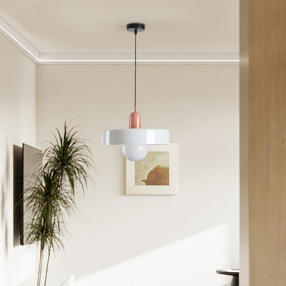 Valentina Vintage LED Glass Pendant Light, Multicolor - Neutral Decor