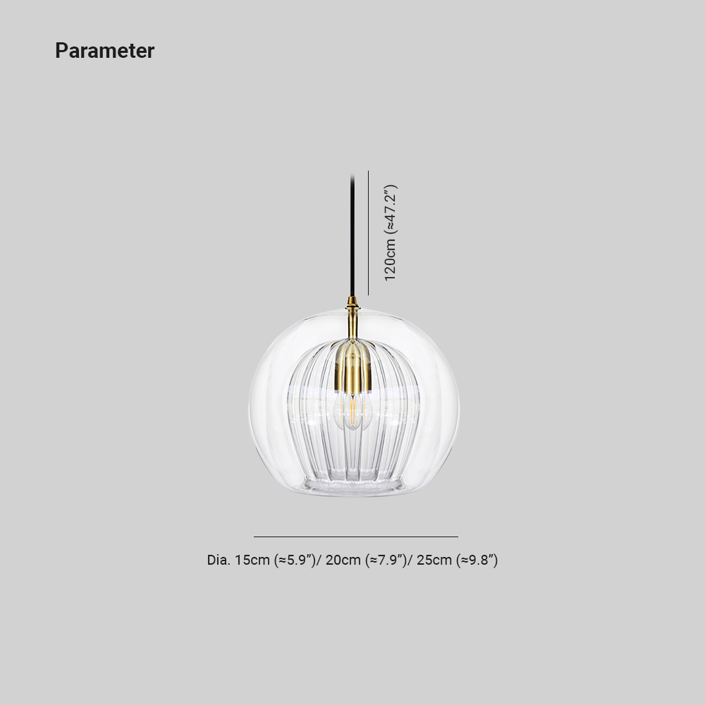 Valentina Nordic Glass Globe Pendant Light