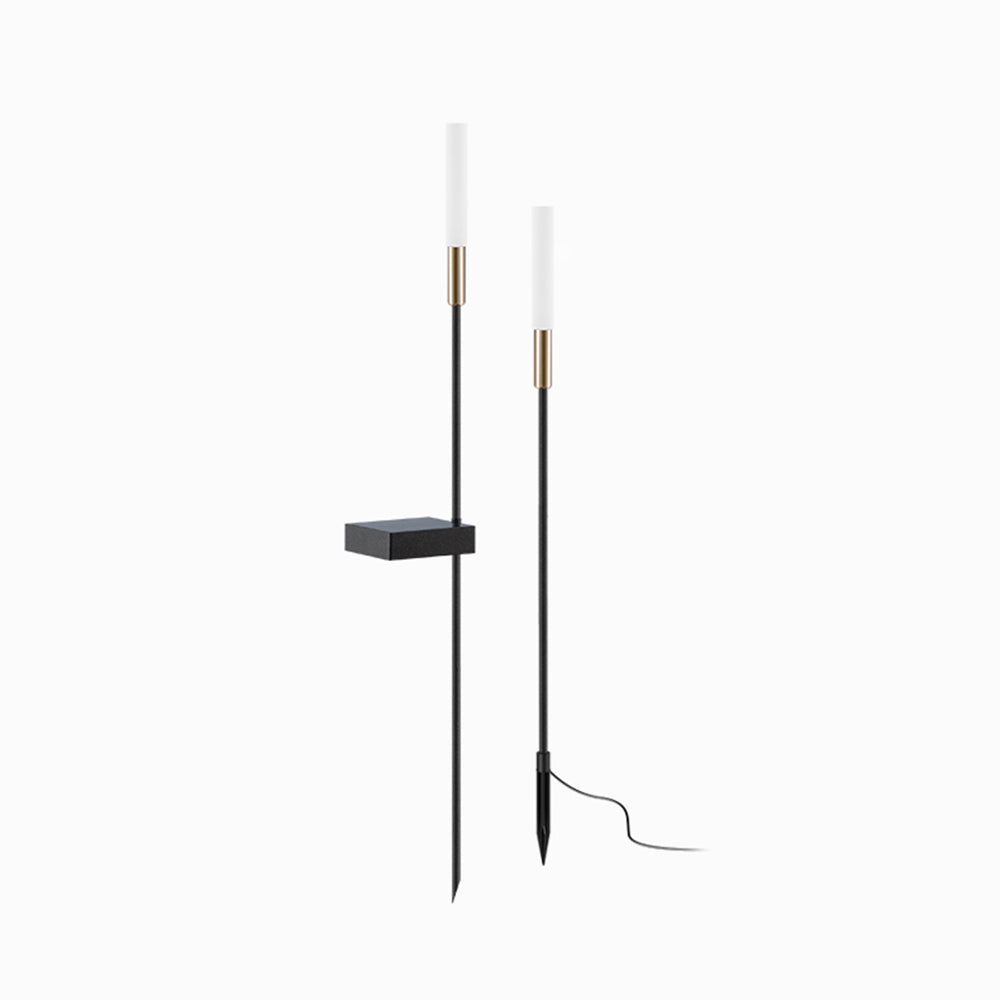 Ray Modern Reed Solar Outdoor Post Light - Neutral Decor