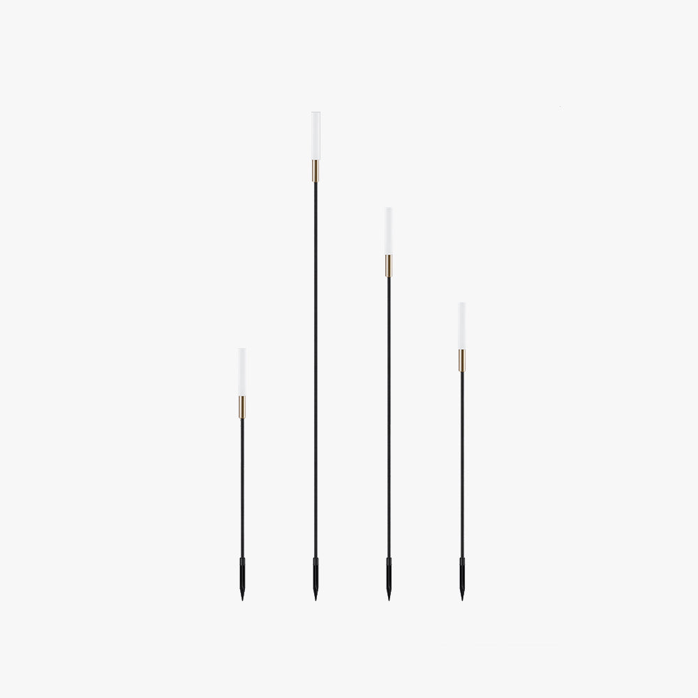 Ray Modern Reed Solar Outdoor Post Light - Neutral Decor