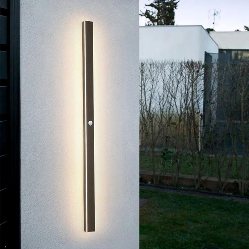 Arisha Sleek Minimalist Rimless Linear Outdoor Wall Light - Neutral Decor