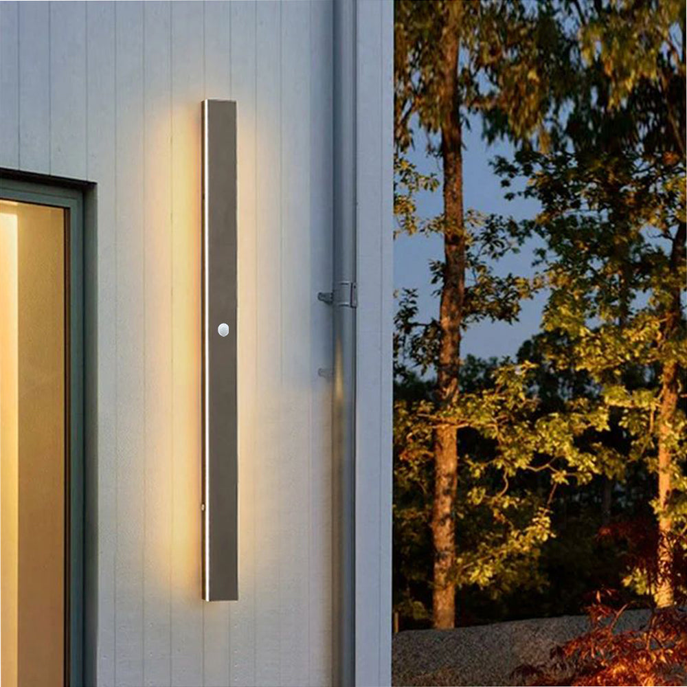 Arisha Sleek Minimalist Rimless Linear Outdoor Wall Light - Neutral Decor