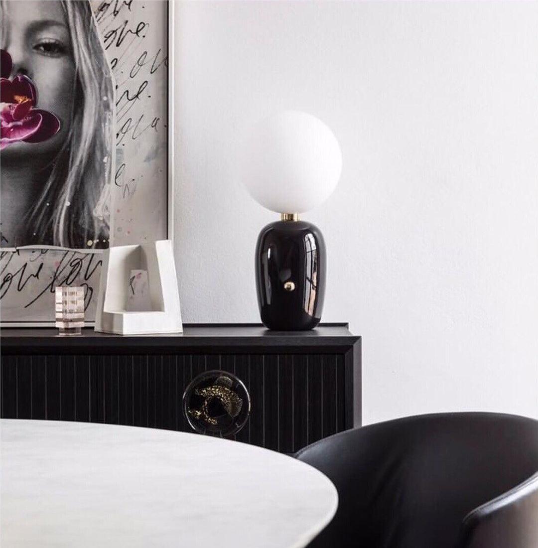 Nyxen Glass Industrial Table Lamp