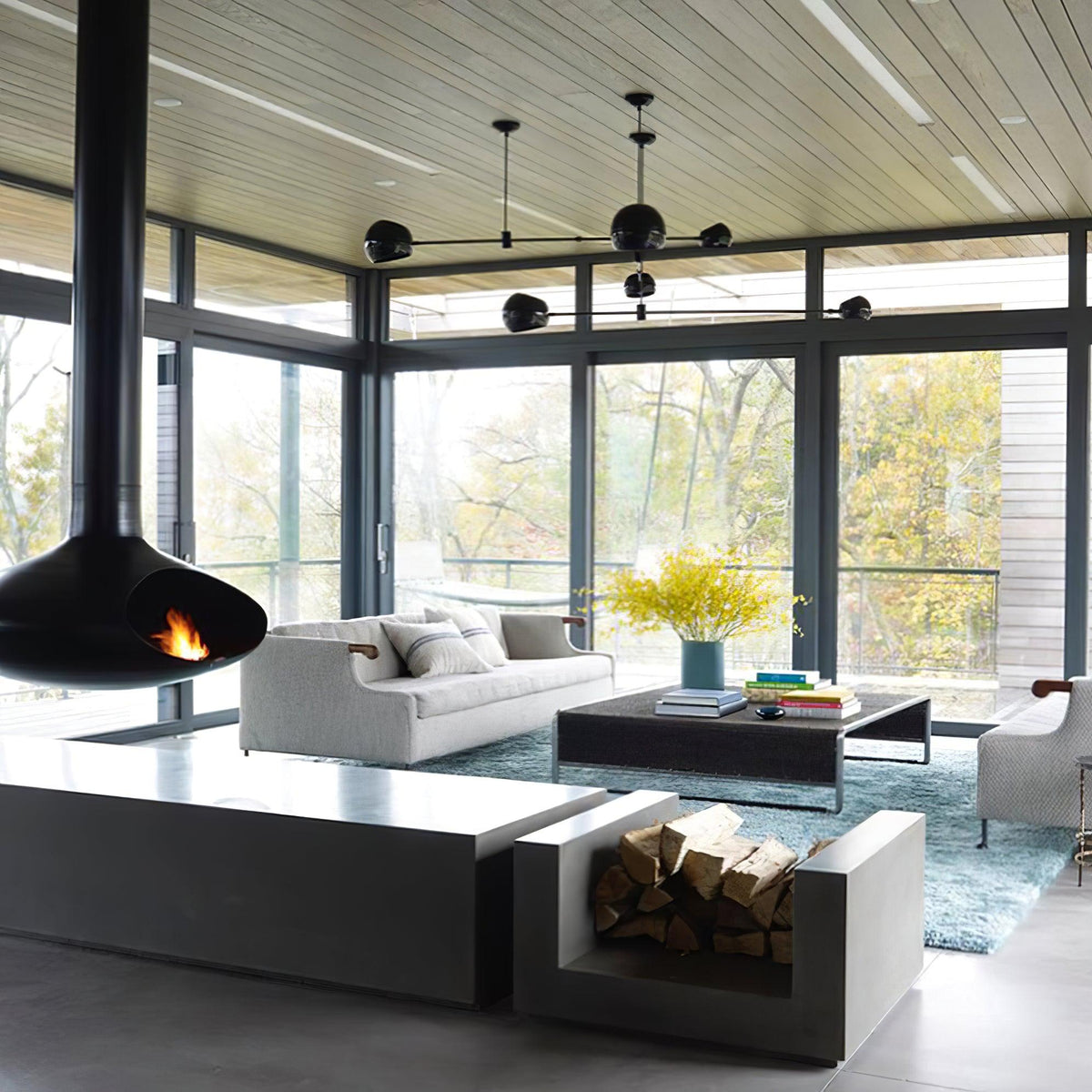 Celanella Chandelier Black Glass Acaba Elegant