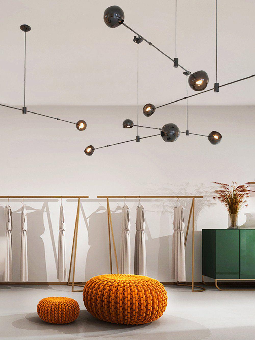 Celanella Chandelier Black Glass Acaba Elegant