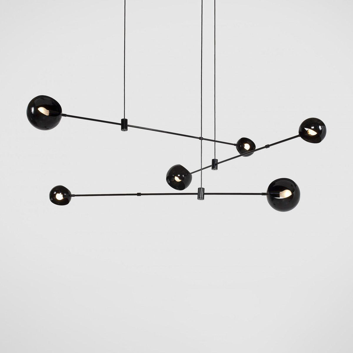 Celanella Chandelier Black Glass Acaba Elegant