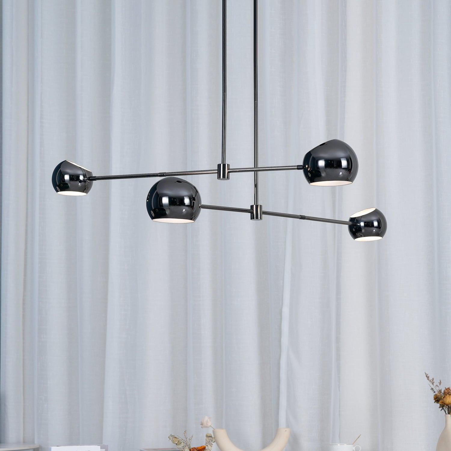 Celanella Chandelier Black Glass Acaba Elegant