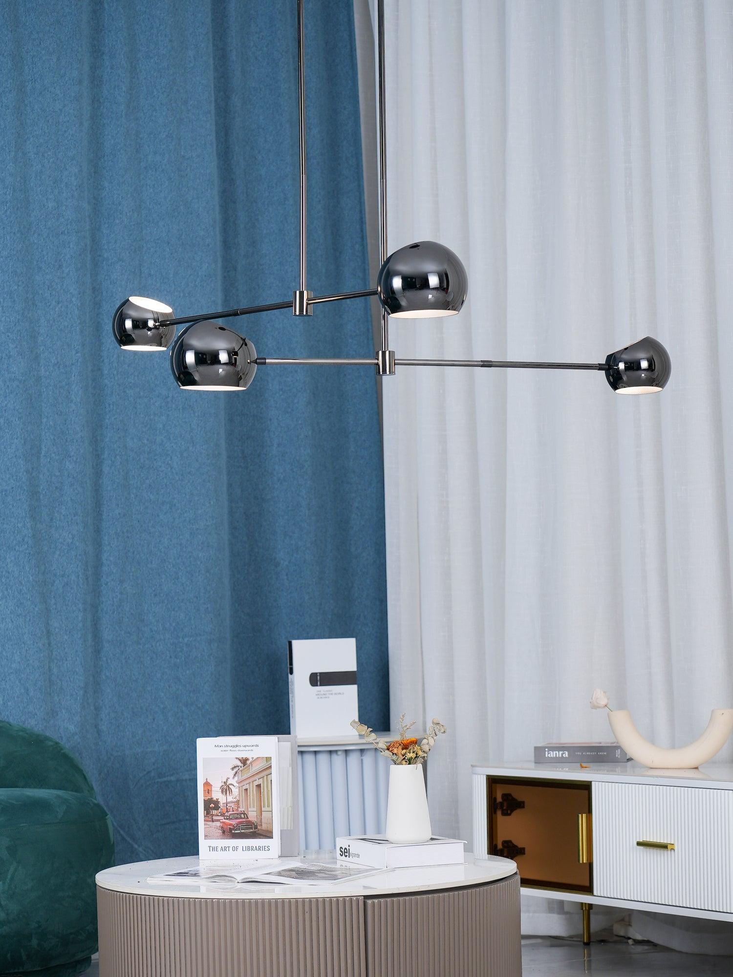Celanella Chandelier Black Glass Acaba Elegant