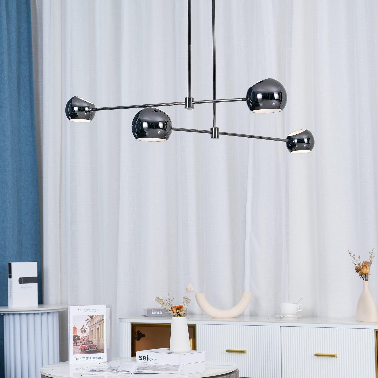 Celanella Chandelier Black Glass Acaba Elegant