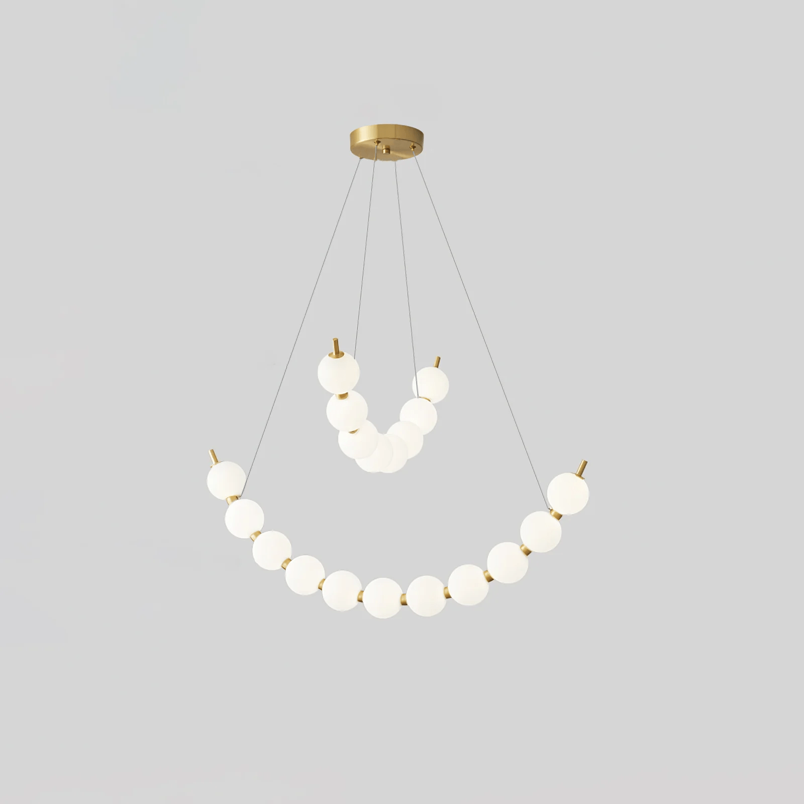 Cetalan Elegance Art Pearls Plastic Chandelier - Neutral Decor