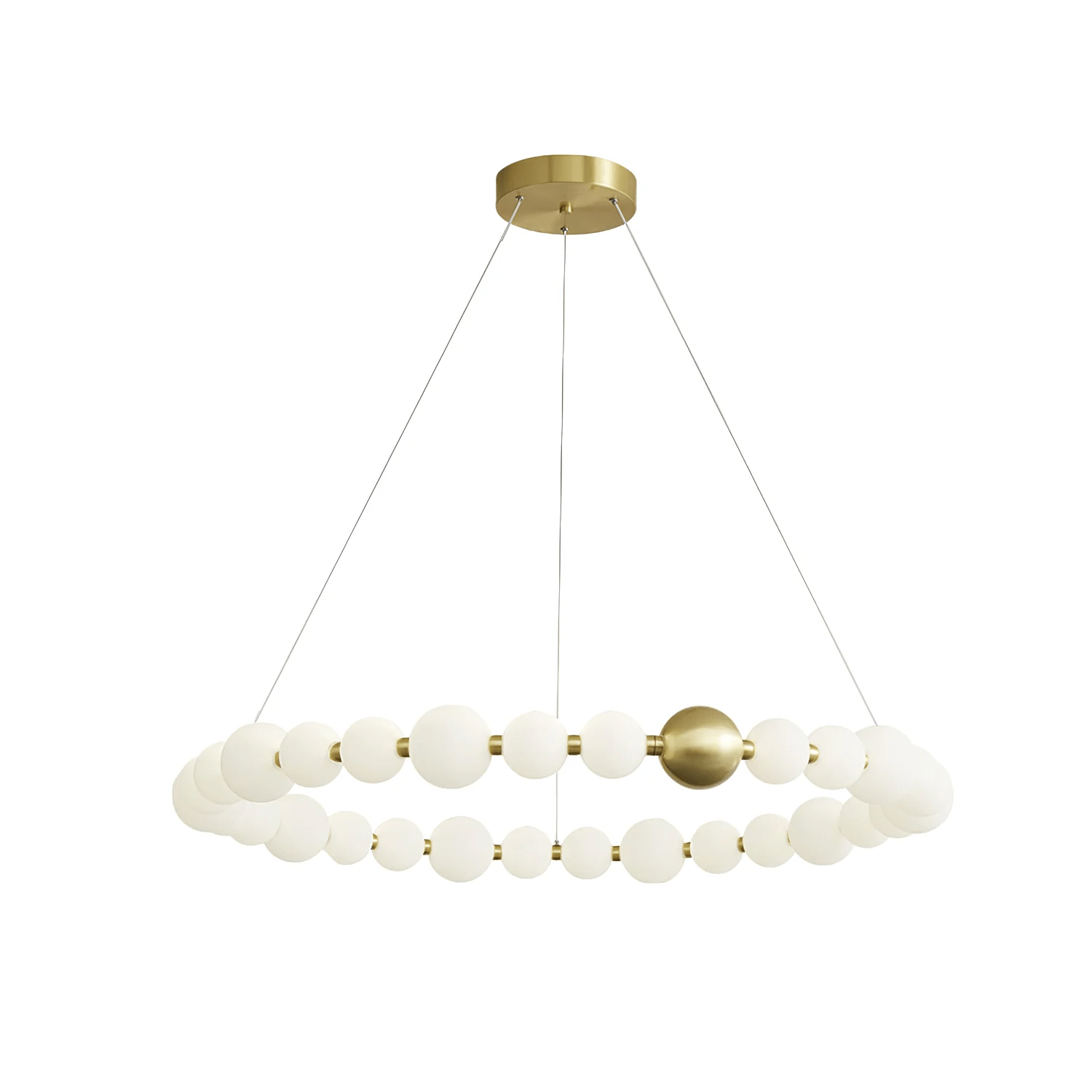 Cetalan Elegance Art Pearls Plastic Chandelier - Neutral Decor