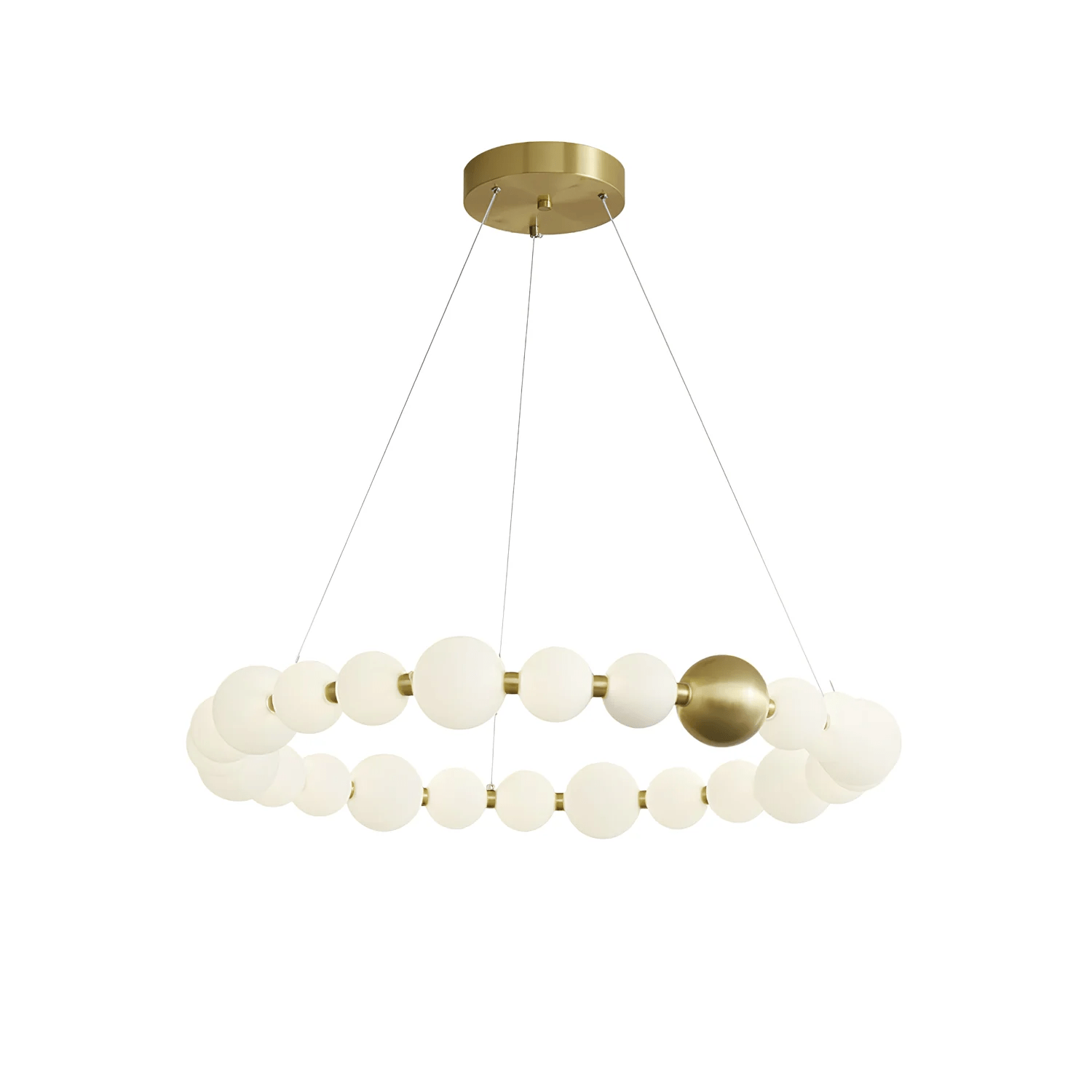 Cetalan Elegance Art Pearls Plastic Chandelier - Neutral Decor