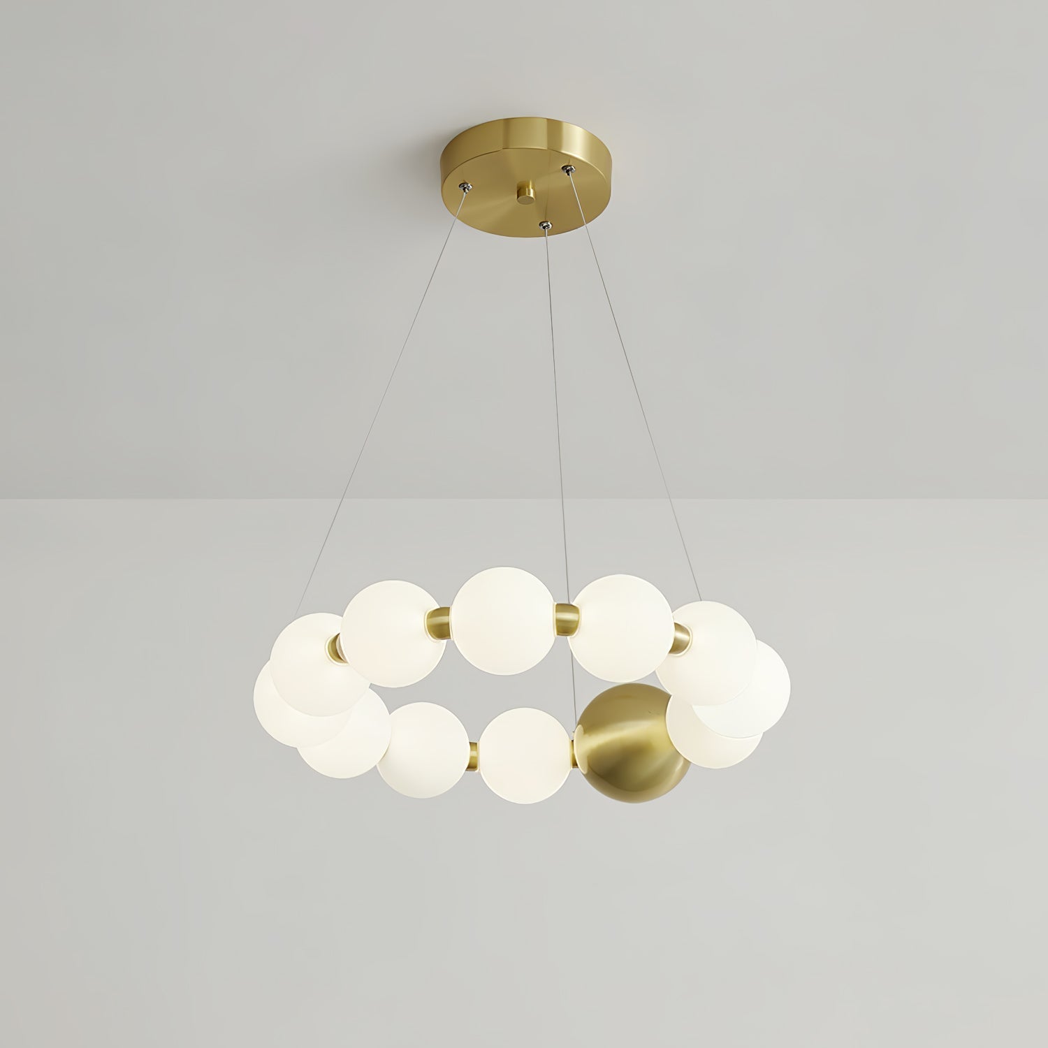 Cetalan Elegance Art Pearls Plastic Chandelier - Neutral Decor