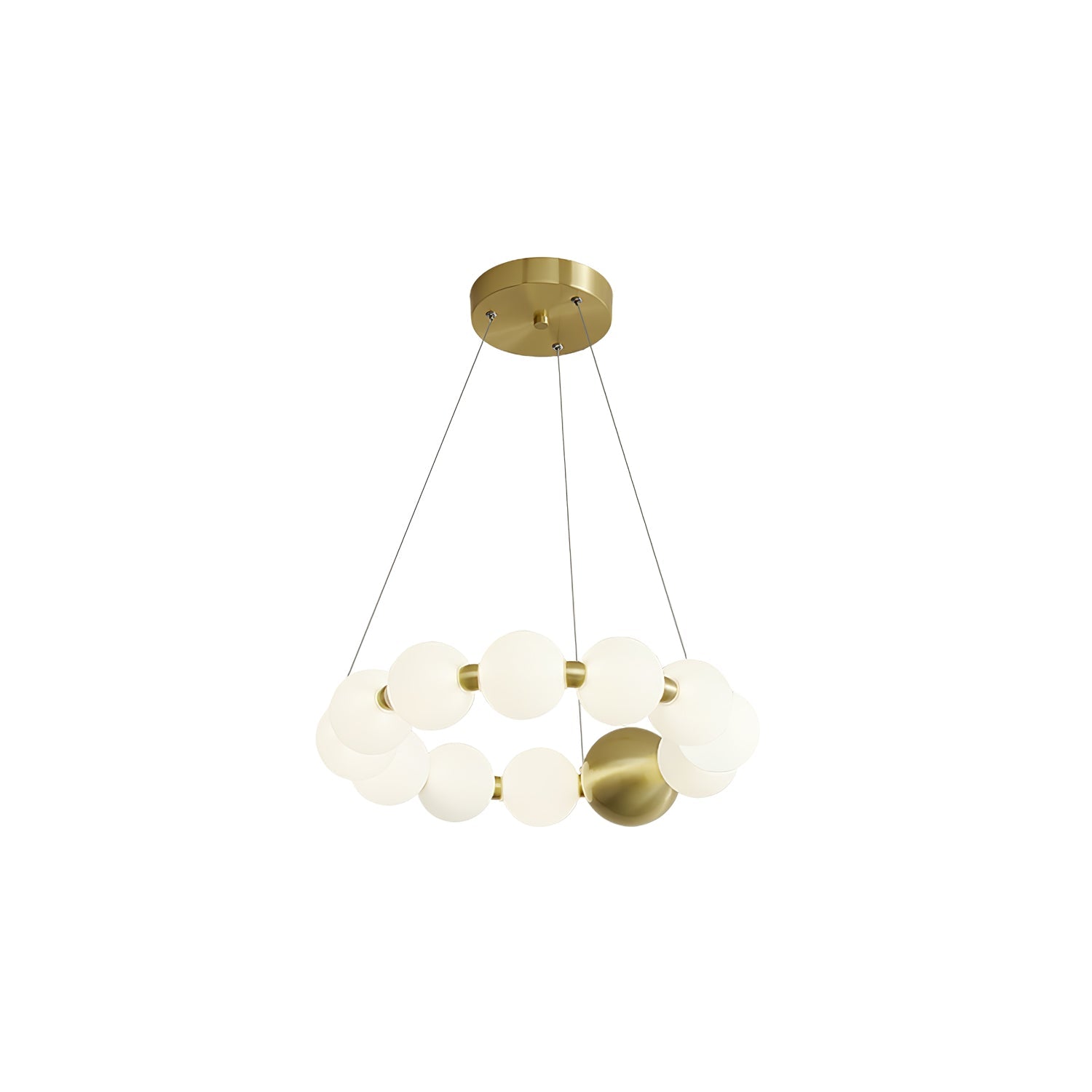 Cetalan Elegance Art Pearls Plastic Chandelier - Neutral Decor