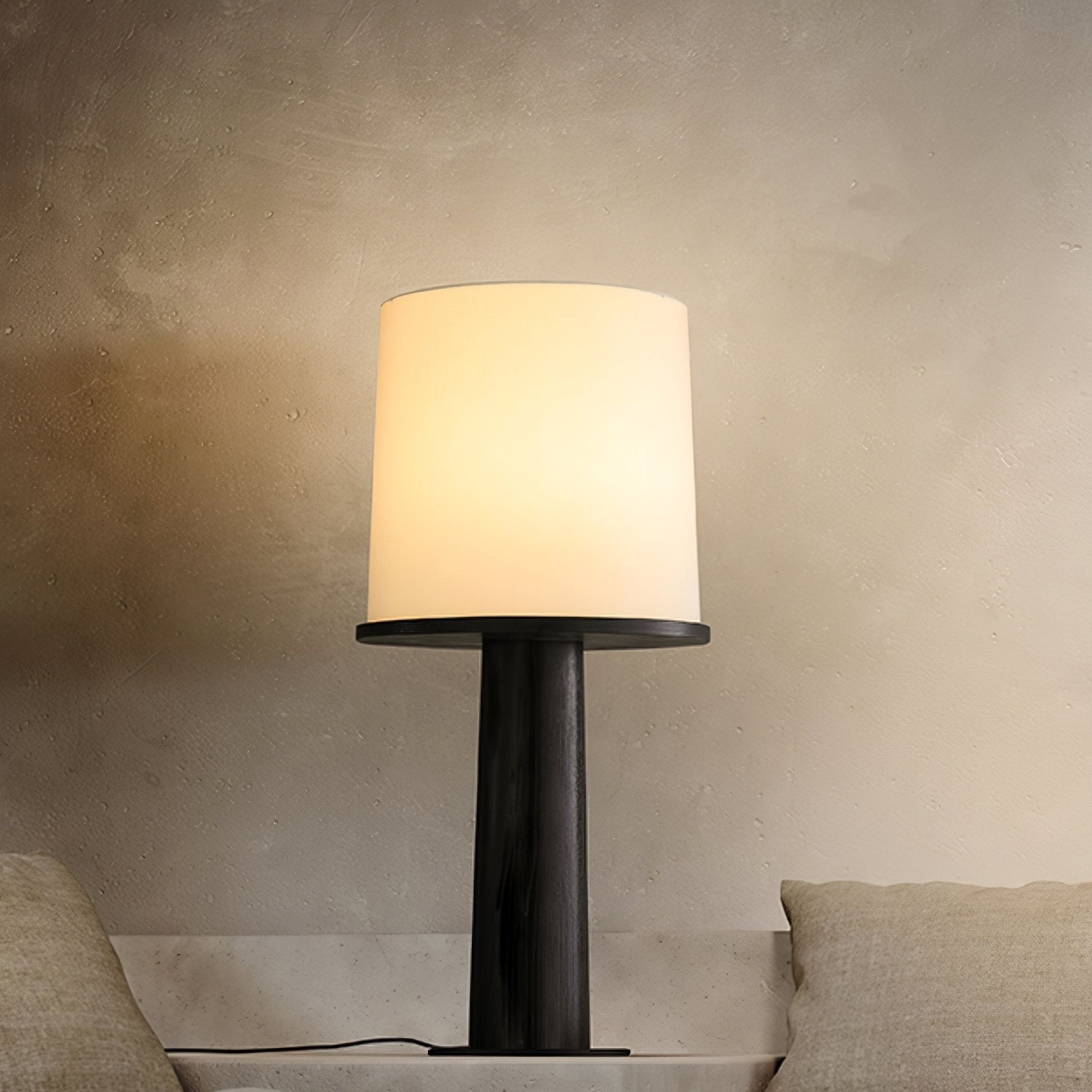 Rinirielle Wood Fabric Contemporary Table Lamp