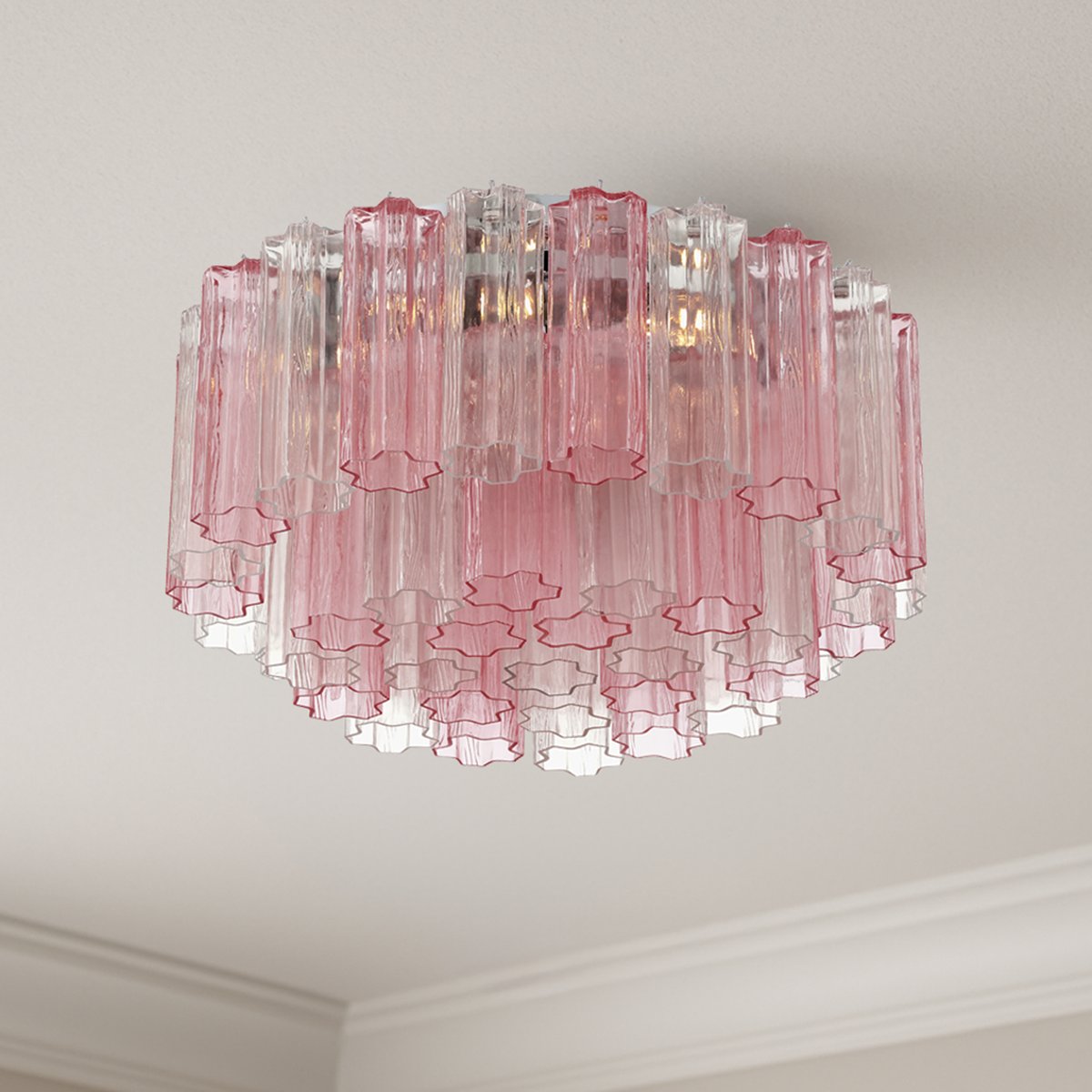 Eiruaya Ceiling Lamp Glass Tube Layered Amber