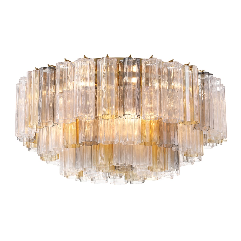 Eiruaya Ceiling Lamp Glass Tube Layered Amber