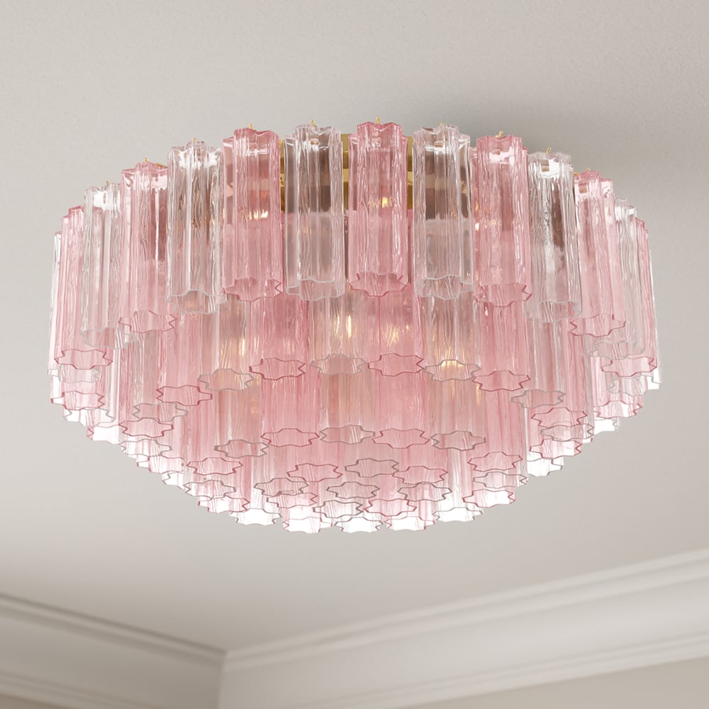 Eiruaya Ceiling Lamp Glass Tube Layered Amber