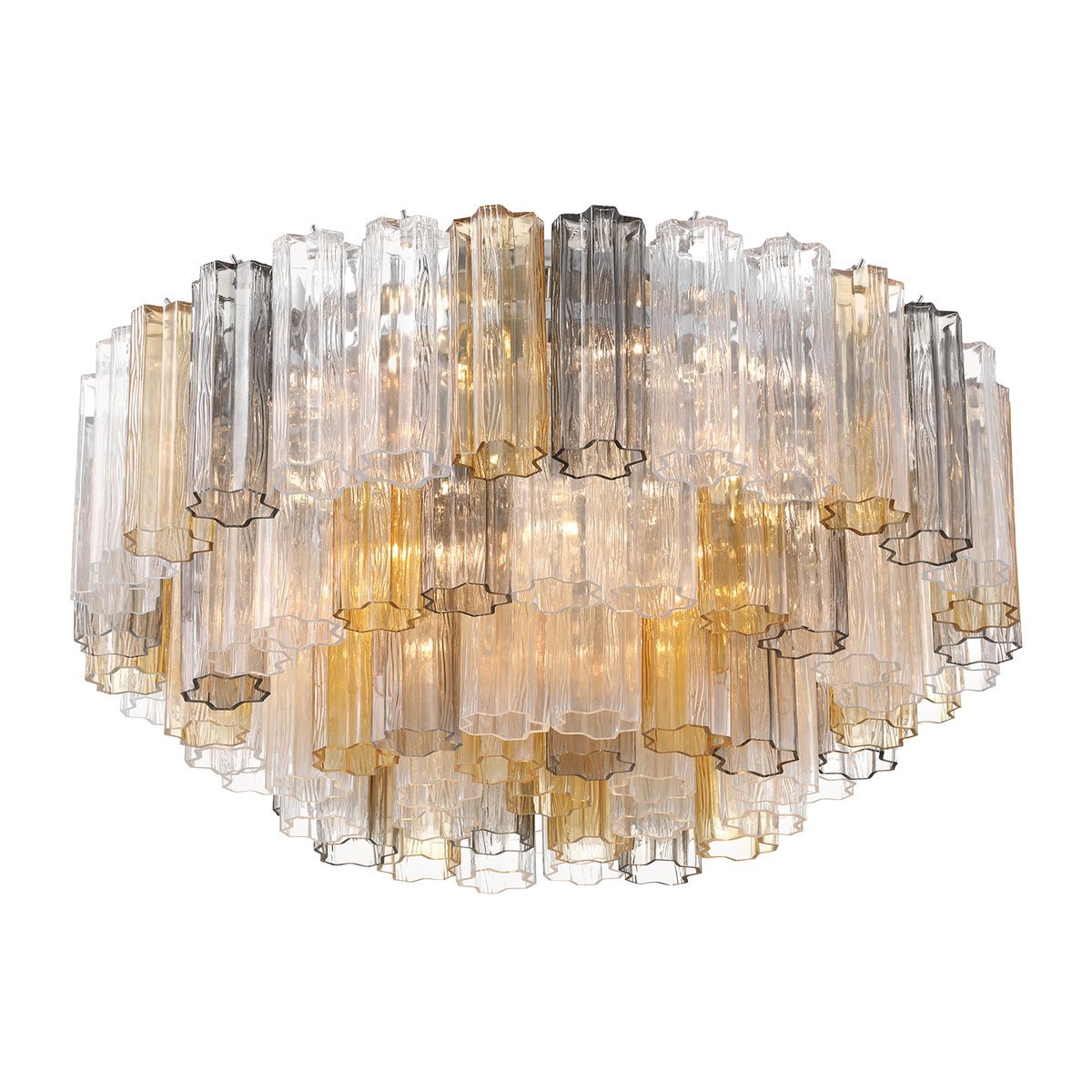 Eiruaya Ceiling Lamp Glass Tube Layered Amber