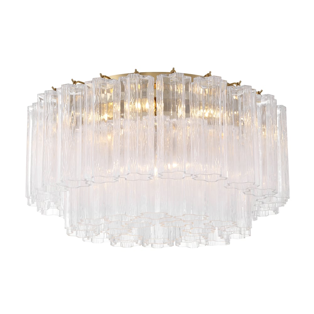 Eiruaya Ceiling Lamp Glass Tube Layered Amber