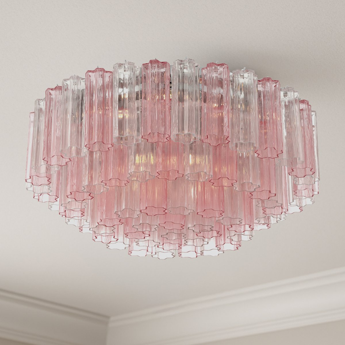 Eiruaya Ceiling Lamp Glass Tube Layered Amber