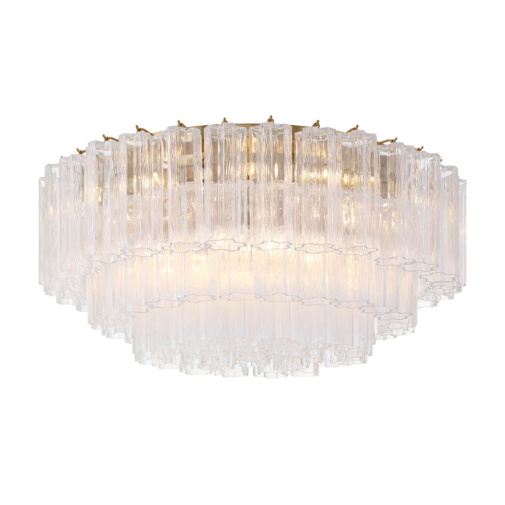 Eiruaya Ceiling Lamp Glass Tube Layered Amber