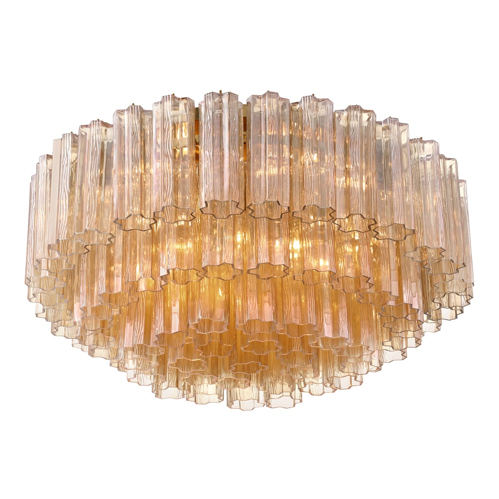 Eiruaya Ceiling Lamp Glass Tube Layered Amber