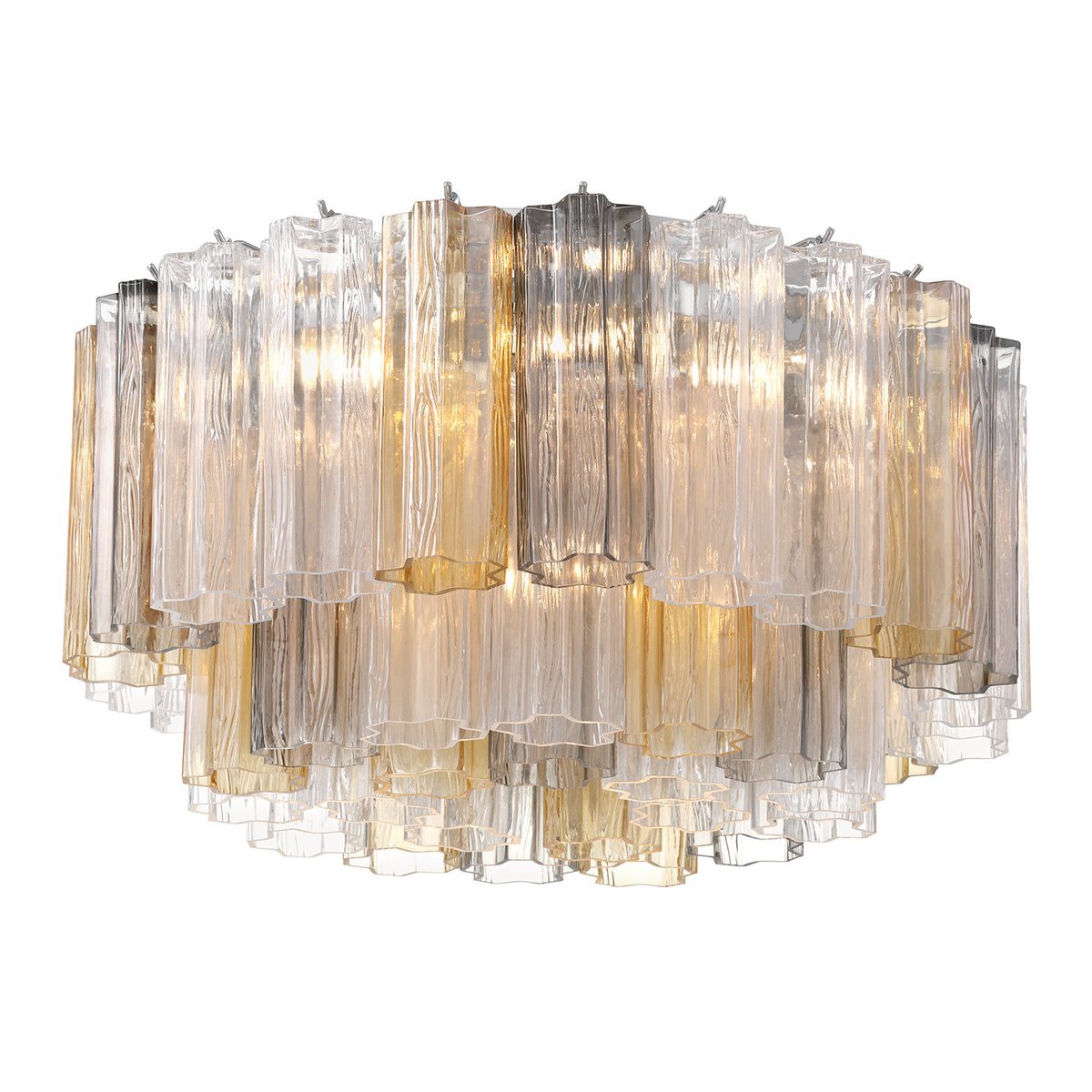 Eiruaya Ceiling Lamp Glass Tube Layered Amber