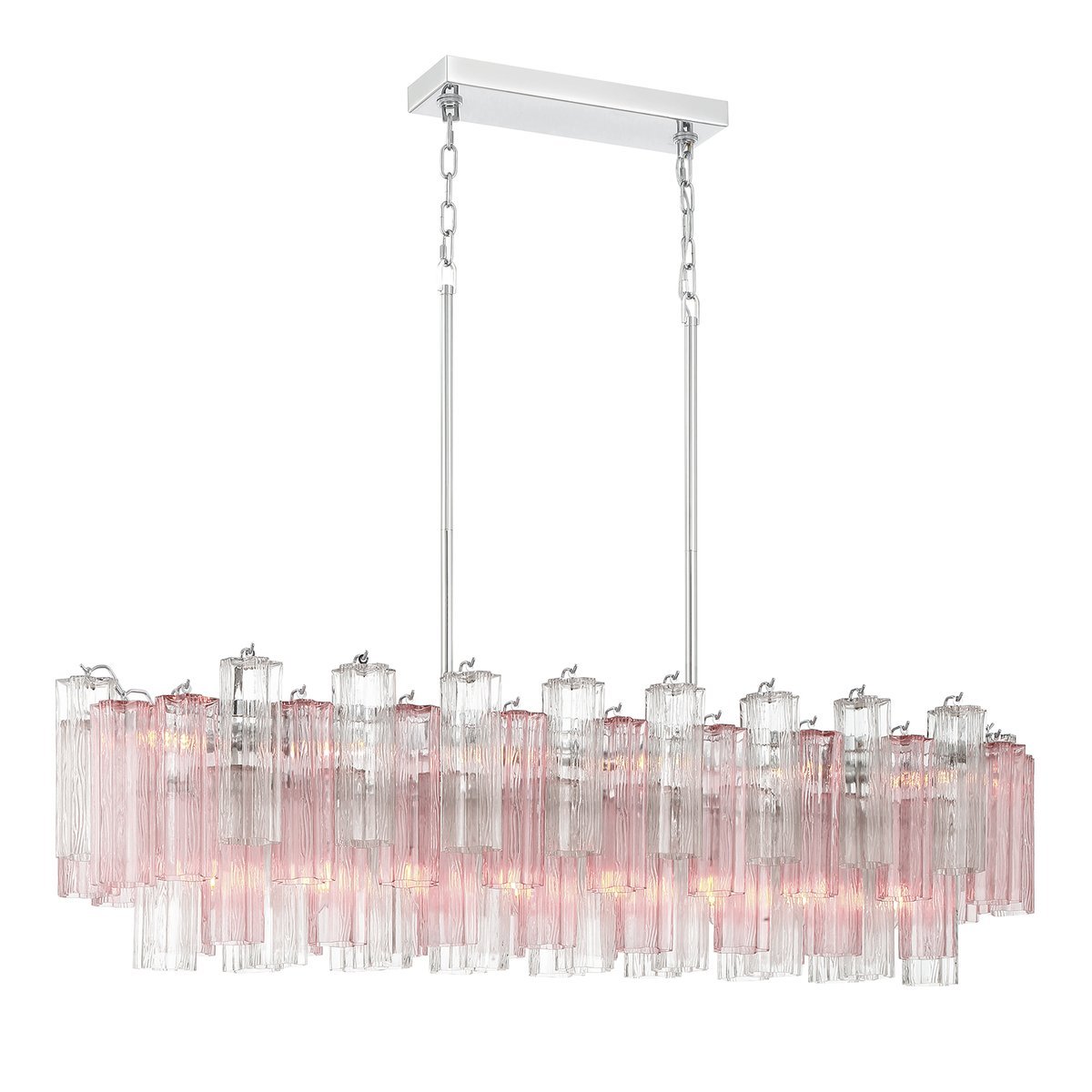 Eiriseon Linear Chandelier Glass Tube Tiered Amber